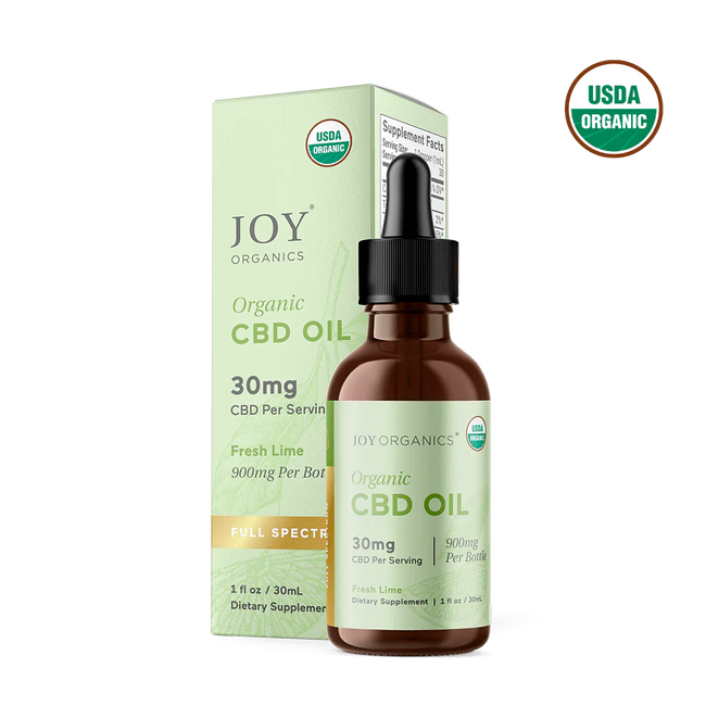 Joy Organics Fresh Lime: Organic Full Spectrum CBD Tincture with THC Best Sales Price - Tincture Oil