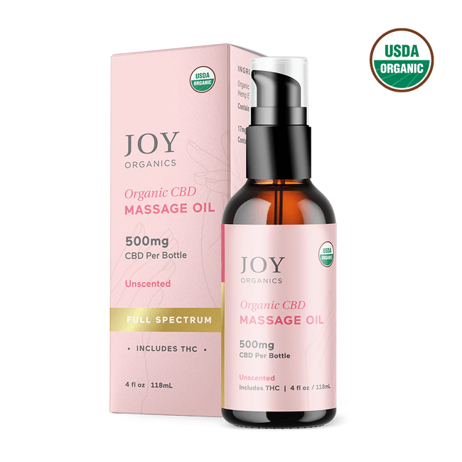 Joy Organics Organic CBD Massage Oil Best Sales Price - Tincture Oil