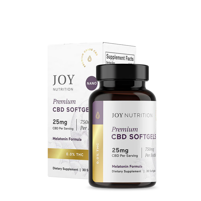 Joy Organics Premium Broad Spectrum CBD Softgels with Melatonin & CBN for Sleep Best Sales Price - Gummies