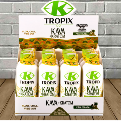 K-Tropix Kava + Kratom Extract Shot 2oz Best Sales Price - CBD