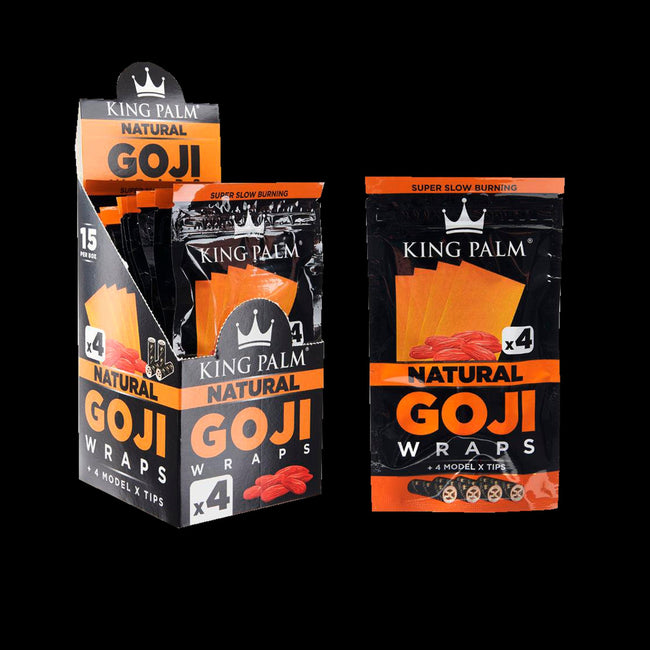 King Palm 4pk Goji Wraps - 15 Pack Best Sales Price - Rolling Papers & Supplies