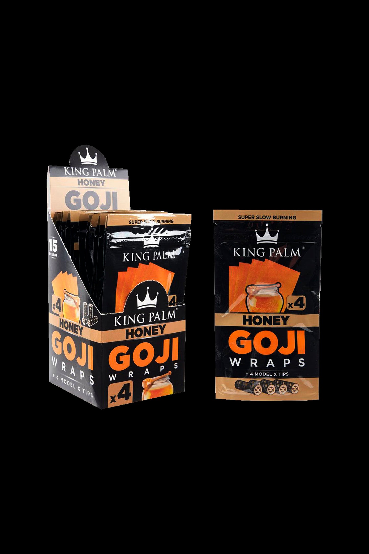 King Palm 4pk Goji Wraps - 15 Pack Best Sales Price - Rolling Papers & Supplies