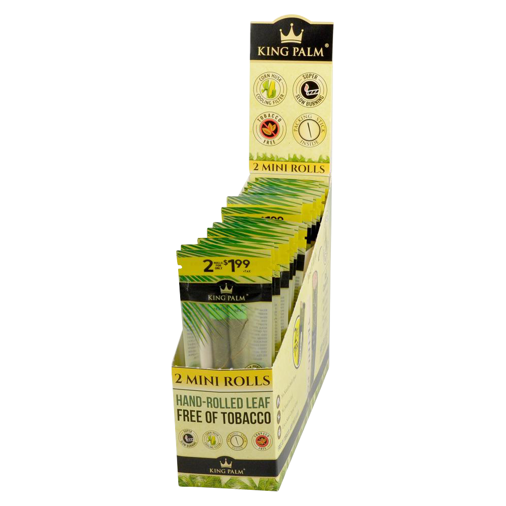 King Palm Hand Rolled Leaf Blunt Wraps - 20 Pack Best Sales Price - Rolling Papers & Supplies