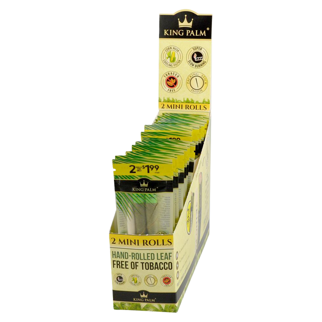 King Palm Hand Rolled Leaf Blunt Wraps - 20 Pack Best Sales Price - Rolling Papers & Supplies