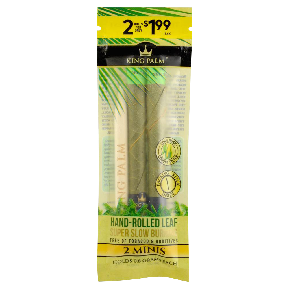 King Palm Hand Rolled Leaf Blunt Wraps - 20 Pack Best Sales Price - Rolling Papers & Supplies