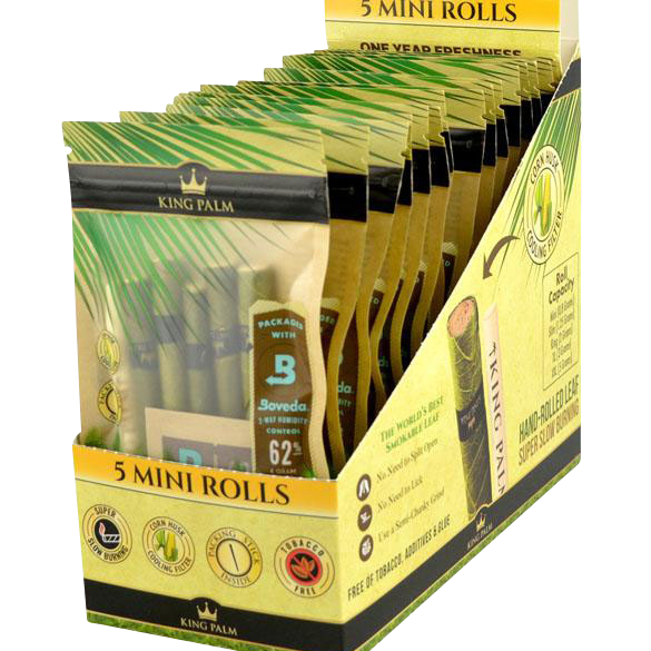 King Palm Mini Rolls Wrap Pouches - 75 Pack Best Sales Price - Pre-Rolls