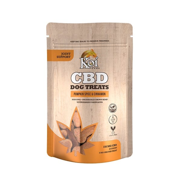 Koi CBD Dog Treats | Joint Support | Pumpkin Spice; Cinnamon 150mg 30ct Best Sales Price - Gummies