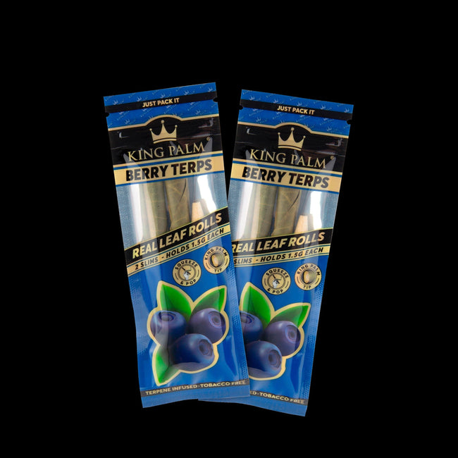 King Palm Berry Terps Slim Flavor Pre Rolled Cones - 2 Pack Best Sales Price - Pre-Rolls