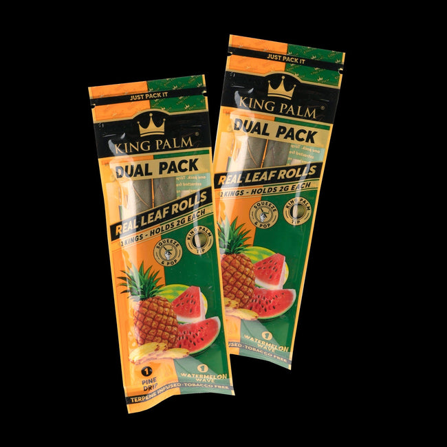King Palm King Size Watermelon Wave & Pine Drip Dual Flavor Pre Rolled Cones - 2 Pack Best Sales Price - Pre-Rolls