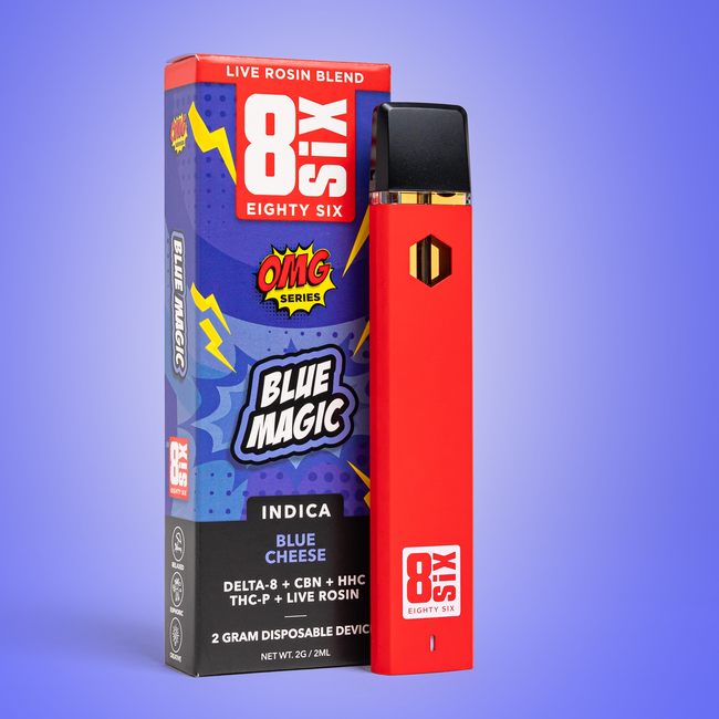 Eighty Six Blue Magic Live Rosin Blend 2G Disposable (Blue Cheese) Best Sales Price - Vape Pens