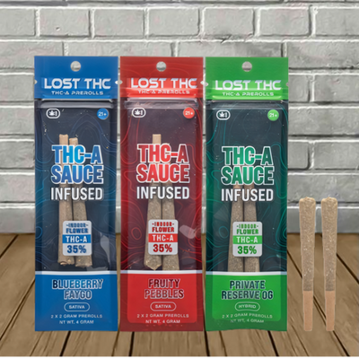 Lost THC 35% THCa Sauce Infused Pre-Rolls 4g Best Sales Price - Pre-Rolls