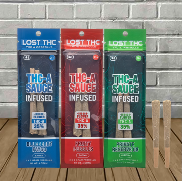 Lost THC 35% THCa Sauce Infused Pre-Rolls 4g Best Sales Price - Pre-Rolls