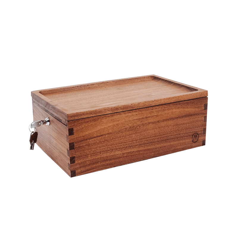 Marley Natural Lock Stash Box Black Walnut Best Sales Price - Accessories