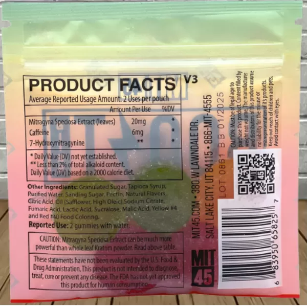 MIT 45 Boost Bites Kratom Extract Gummies 5ct Best Sales Price - Kratom