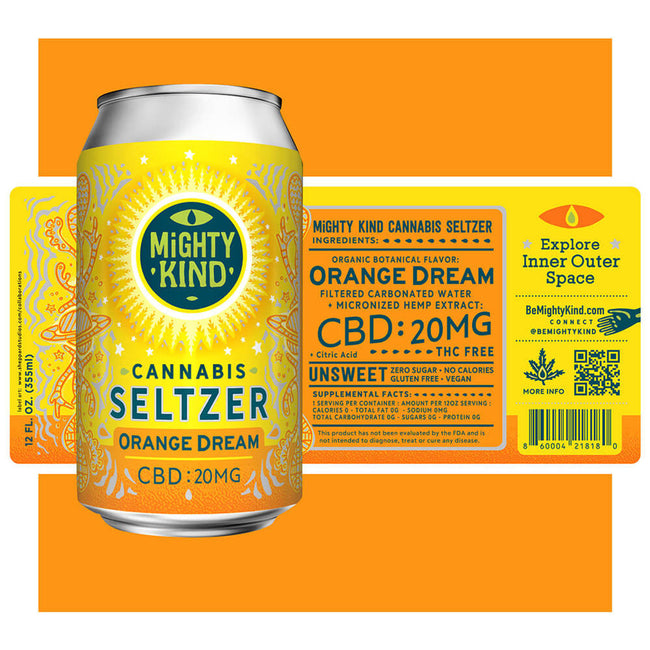 Mighty Kind Orange Dream CBD Beverage Drinks Best Sales Price - Edibles