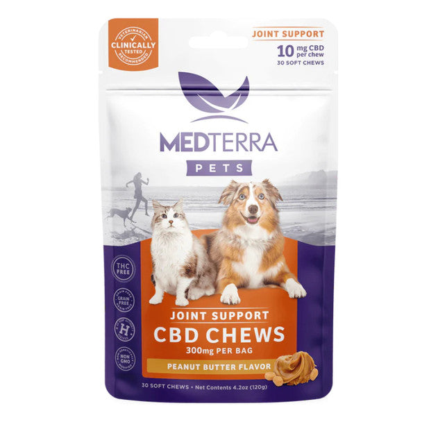 Medterra - CBD Pet Edible - Peanut Butter Joint Support Chews - 300mg Best Sales Price - Pet CBD