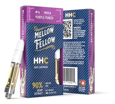 Mellow Fellow Purple Punch (Indica) HHC 1ml Vape Cartridge