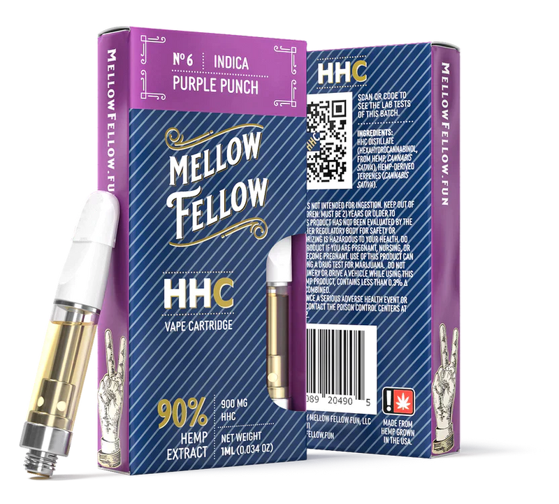 Mellow Fellow Purple Punch (Indica) HHC 1ml Vape Cartridge