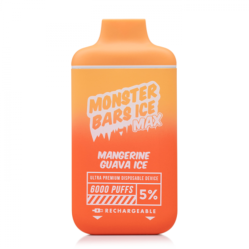 Monster Bars Max Vape 6000 Puffs Disposable Vape Kit 12ml Ice Mangerine Guava Best Sales Price - Disposables