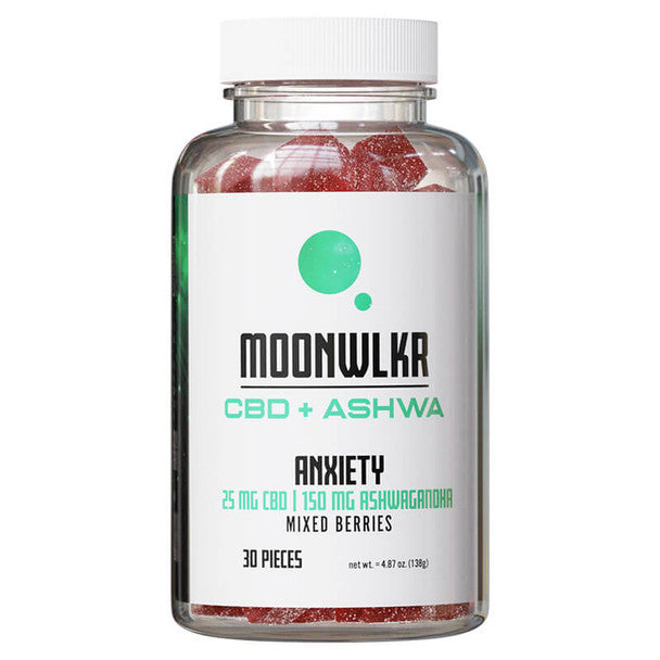 MoonWLKR - CBD Edible - Anxiety Gummies + Ashwagandha - 25mg Best Sales Price - Gummies