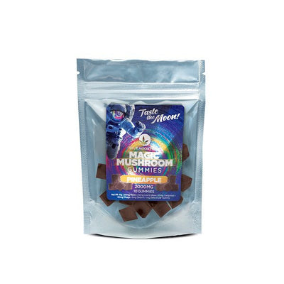 Blue Moon Hemp Legal Mushroom Pineapple Gummies 2000mg (10ct) Best Sales Price - Gummies