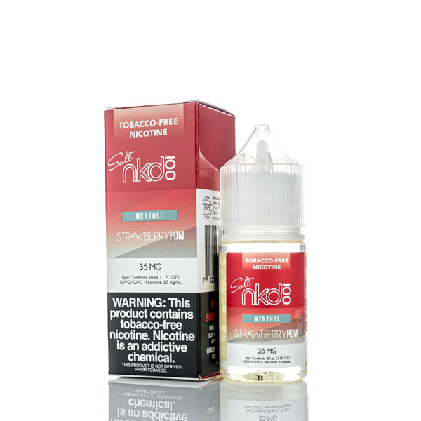 Nkd 100 TFN Salt E-Liquid - Strawberry Pom - 30ml Best Sales Price - Salt Nic Vape Juice