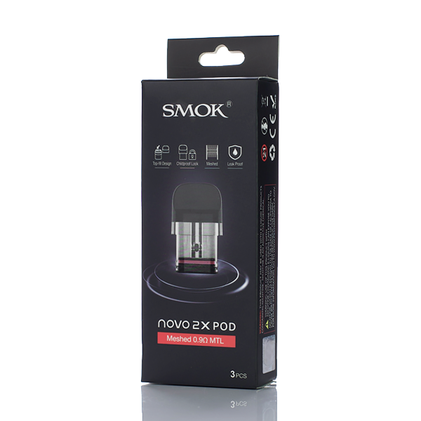 SMOK NOVO 2X Replacement Pods Mesh 0.9 Ohm MTL 3pk Best Sales Price - Pod System