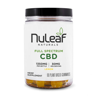 Nuleaf Naturals CBD Edible - Full Spectrum Lemon Gummies 300MG-1350MG Best Sales Price - Gummies