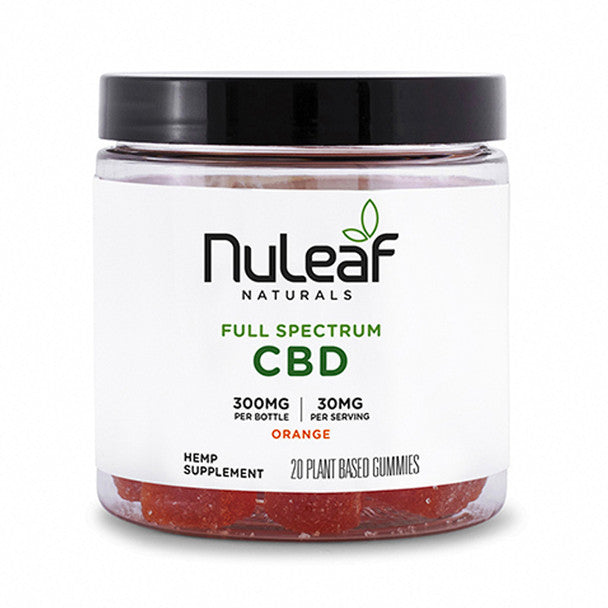 Nuleaf Naturals CBD Edible - Full Spectrum Orange Gummies 300MG-1350MG Best Sales Price - Gummies