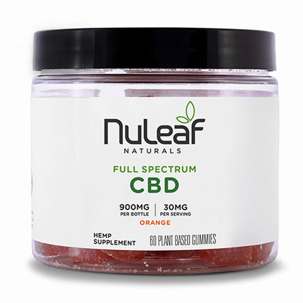 Nuleaf Naturals CBD Edible - Full Spectrum Orange Gummies 300MG-1350MG Best Sales Price - Gummies