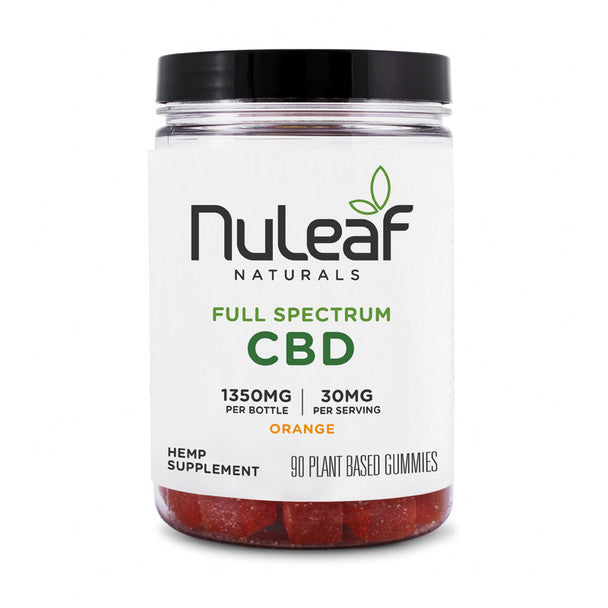 Nuleaf Naturals CBD Edible - Full Spectrum Orange Gummies 300MG-1350MG Best Sales Price - Gummies