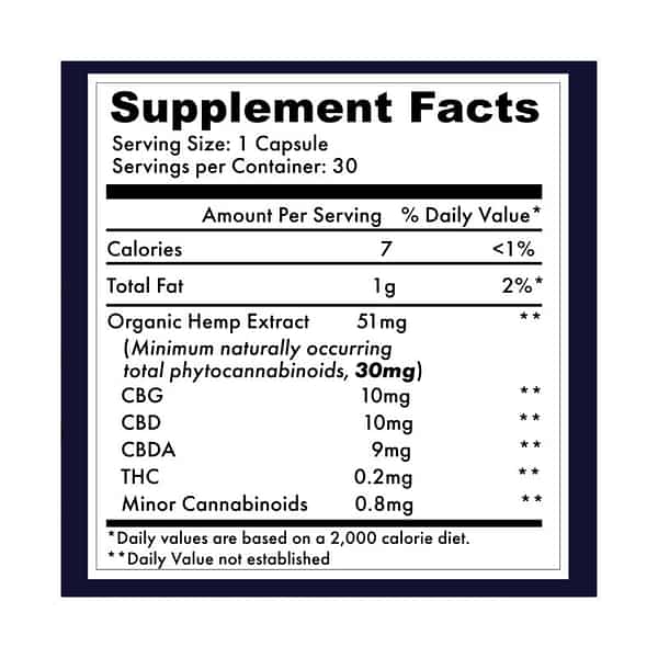 Upstate Elevator 30mg Organic Full Spectrum CBG+CBD+CBDA 30 Capsules Best Sales Price - Edibles