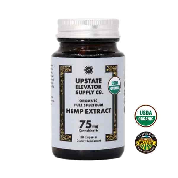 Upstate Elevator 75mg Organic Full Spectrum CBD Capsules – 30ct Best Sales Price - Edibles