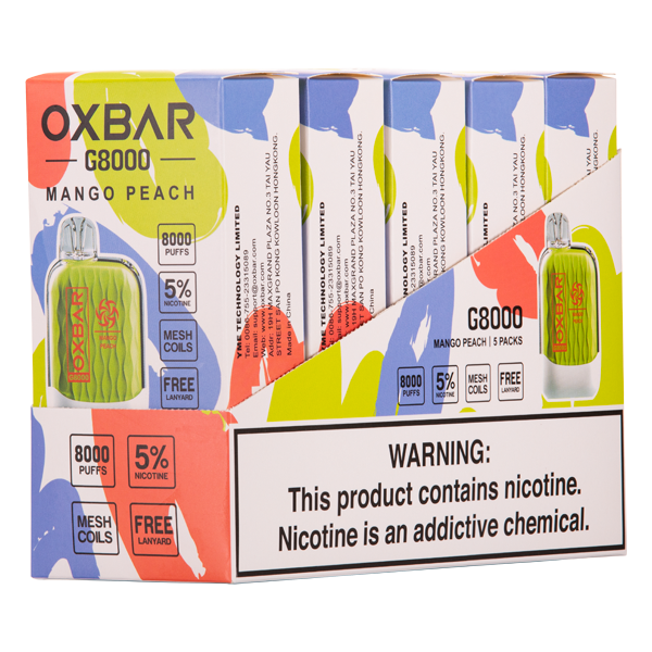 Mango Peach Oxbar G8000 Best Sales Price - Disposables