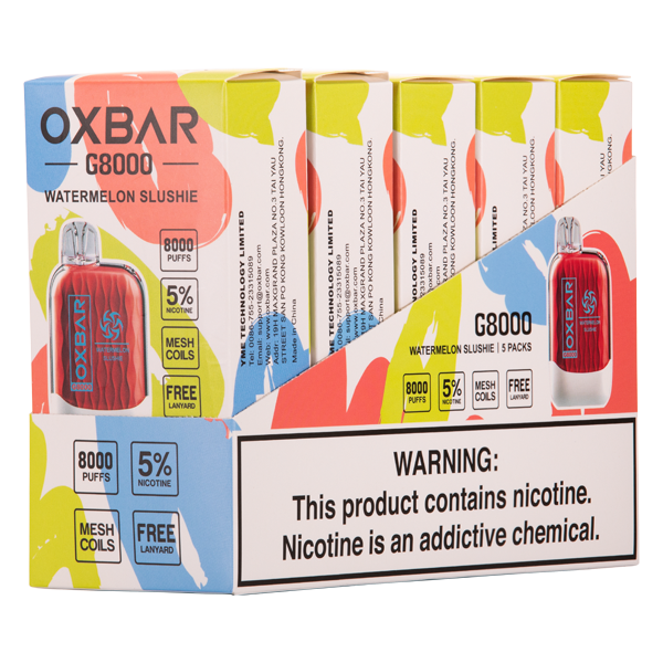 Sunset Watermelon Oxbar G8000 Best Sales Price - Disposables