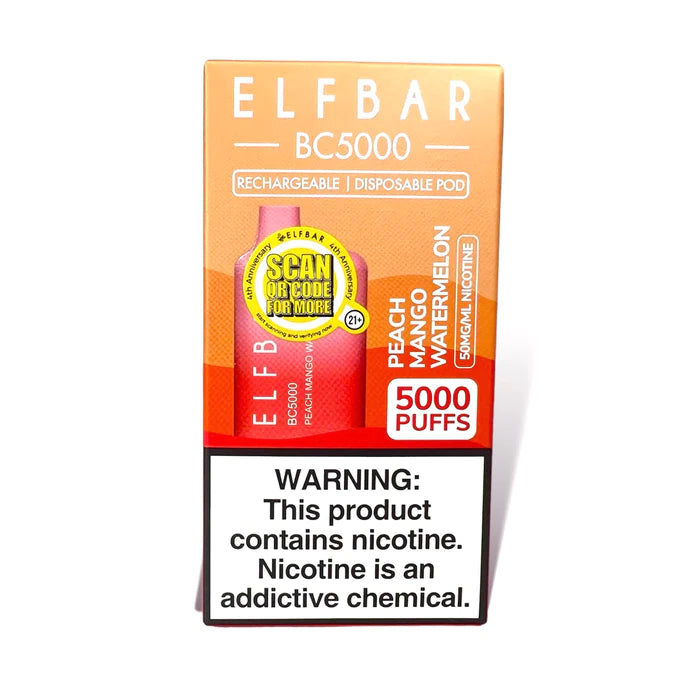 Elf Bar BC5000 Peach Mango Watermelon Best Sales Price - Disposables