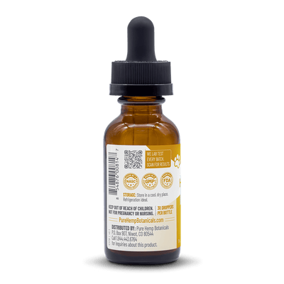 1,500mg Pet CBD Tincture by Pure Hemp Botanicals Best Sales Price - Tincture Oil