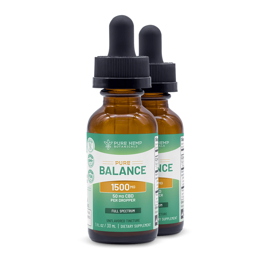 1,500mg Pure Balance Full Spectrum CBD Tincture by Pure Hemp Botanicals Best Sales Price - Tincture Oil