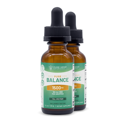 1,500mg Pure Balance Full Spectrum CBD Tincture by Pure Hemp Botanicals Best Sales Price - Tincture Oil