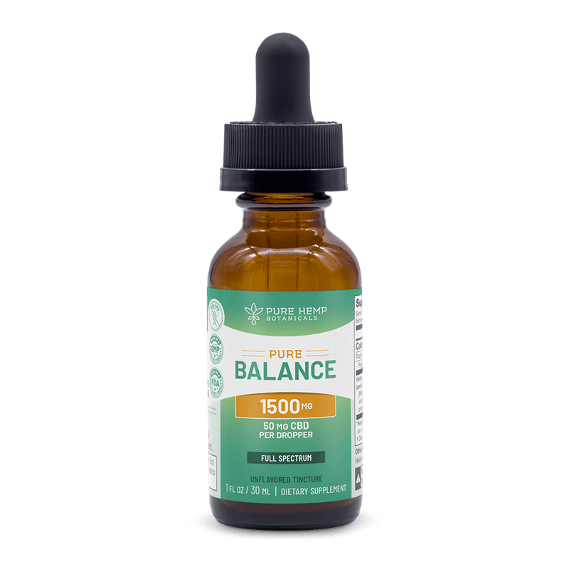 1,500mg Pure Balance Broad Spectrum CBD by Pure Hemp Botanicals Best Sales Price - Tincture Oil