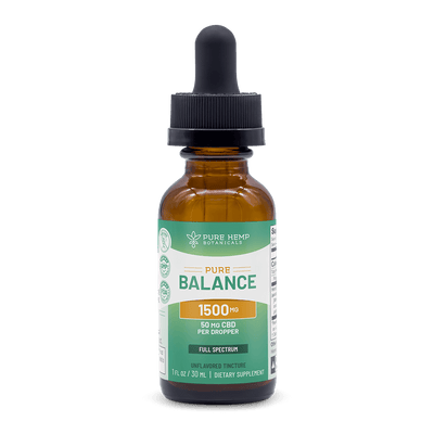 1,500mg Pure Balance Full Spectrum CBD Tincture by Pure Hemp Botanicals Best Sales Price - Tincture Oil