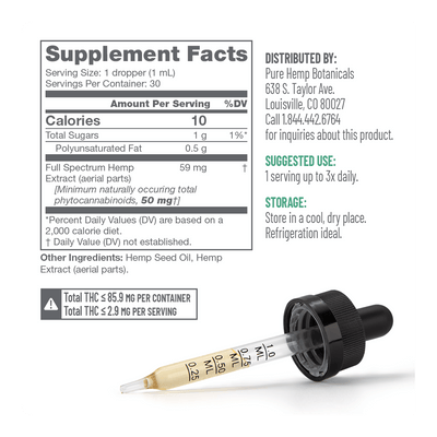 1,500mg Pure Balance Broad Spectrum CBD by Pure Hemp Botanicals Best Sales Price - Tincture Oil