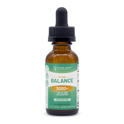 3,000mg Pure Balance Broad Spectrum Tincture by Pure Hemp Botanicals Best Sales Price - Tincture Oil