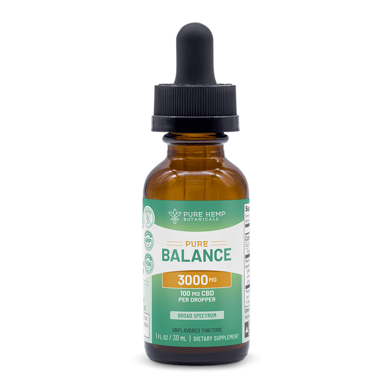 3,000mg Pure Balance Broad Spectrum Tincture by Pure Hemp Botanicals Best Sales Price - Tincture Oil