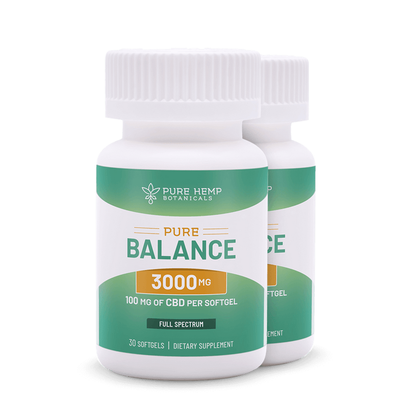 3,000mg Pure Balance CBD Softgels by Pure Hemp Botanicals Best Sales Price - Edibles