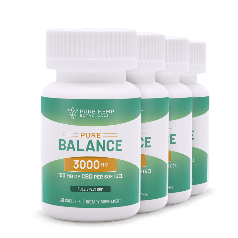 3,000mg Pure Balance CBD Softgels by Pure Hemp Botanicals Best Sales Price - Edibles