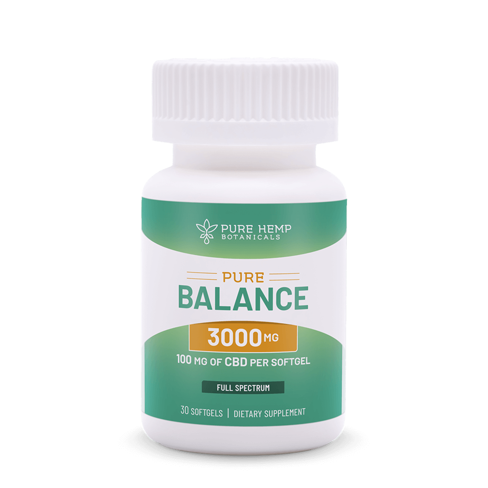 3,000mg Pure Balance CBD Softgels by Pure Hemp Botanicals Best Sales Price - Edibles