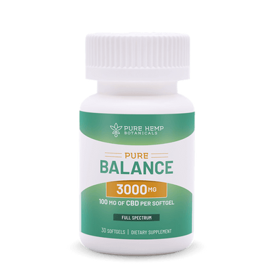 3,000mg Pure Balance CBD Softgels by Pure Hemp Botanicals Best Sales Price - Edibles