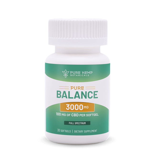 3,000mg Pure Balance CBD Softgels by Pure Hemp Botanicals Best Sales Price - Edibles