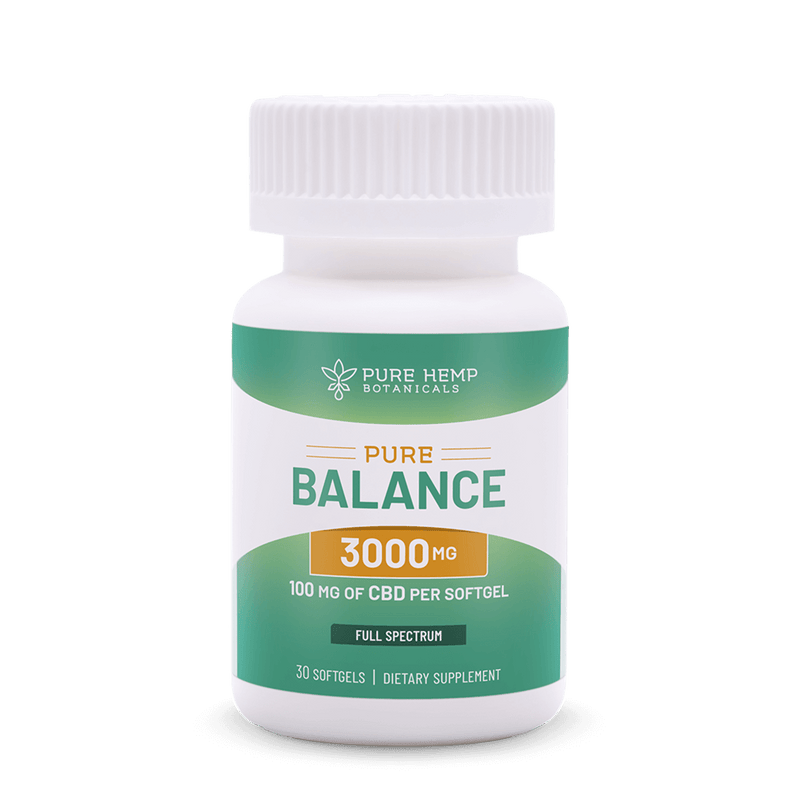 3,000mg Pure Balance CBD Softgels by Pure Hemp Botanicals Best Sales Price - Edibles